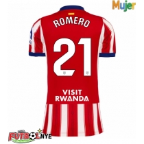 Camiseta Atletico Madrid Cristian Romero #21 Primera Equipación para mujer 2026-27 manga corta